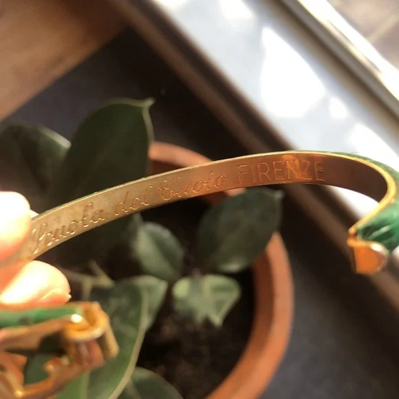 Vintage Italian 24k plated snakeskin bangles bracelets-pick for custom post. - Picture 10 of 11